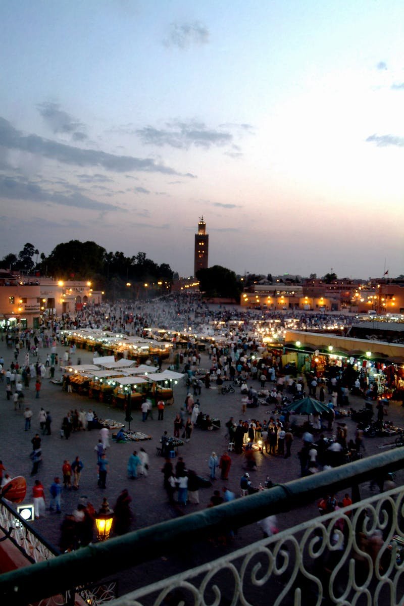 Marrakech short breaks city holiday featuring Jemaa el-Fnaa, Majorelle Garden and views of the Atlas Mountains