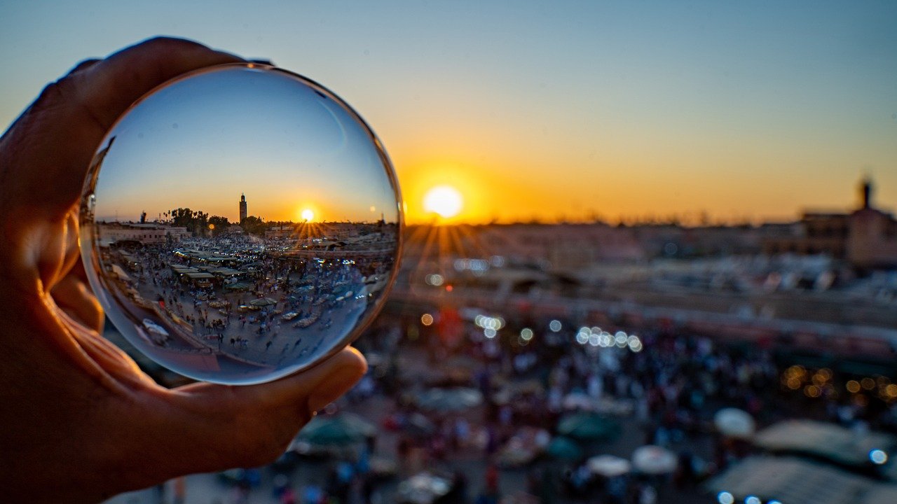 sunset, sundowner, evening atmosphere, evening sky, sun, romantic, nature, afterglow, glass sphere, bullet, morocco holiday guide morocco itinerary